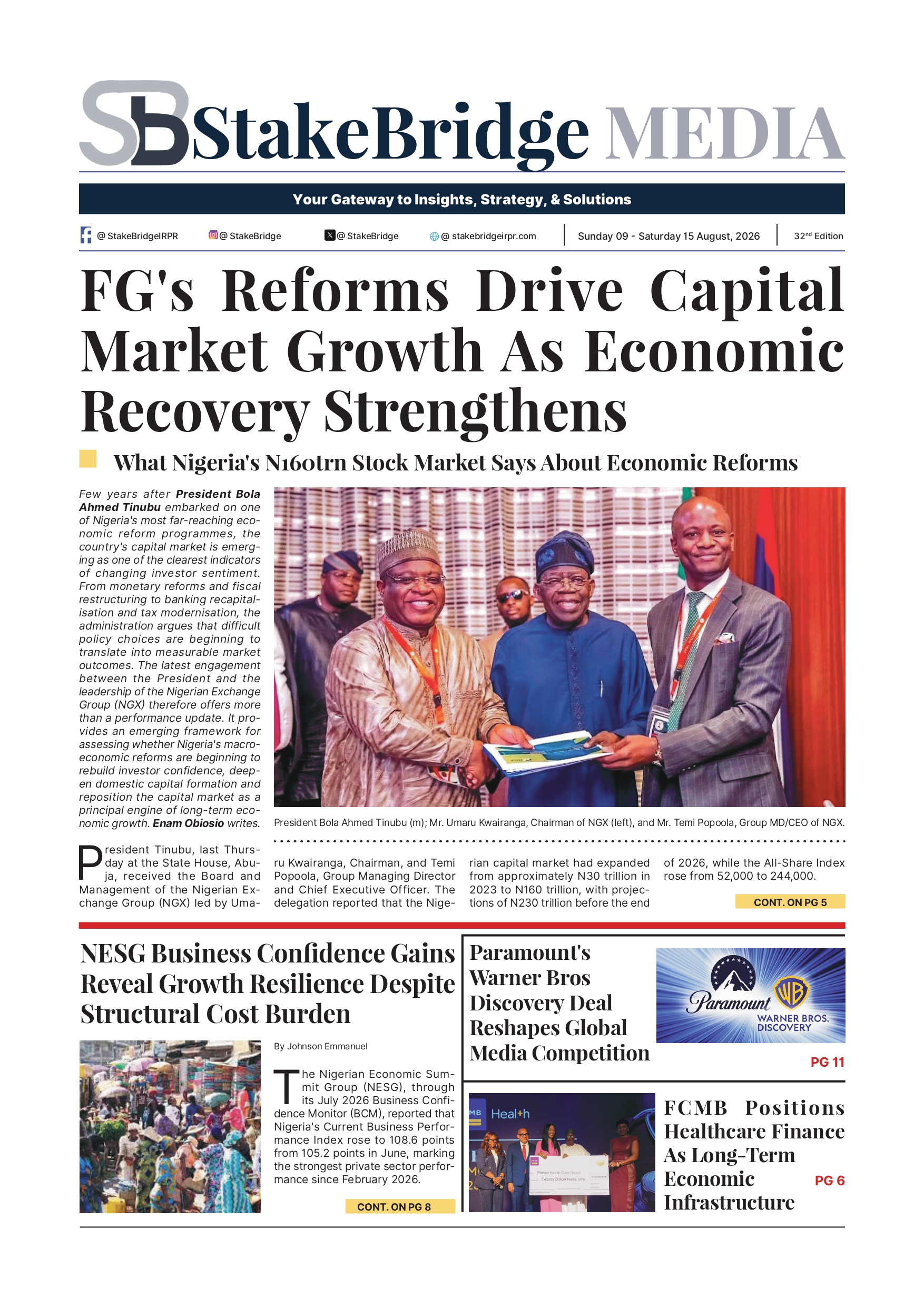 StakeBridge Media Edition 32 Nigeria Economic Reforms and Investment Outlook