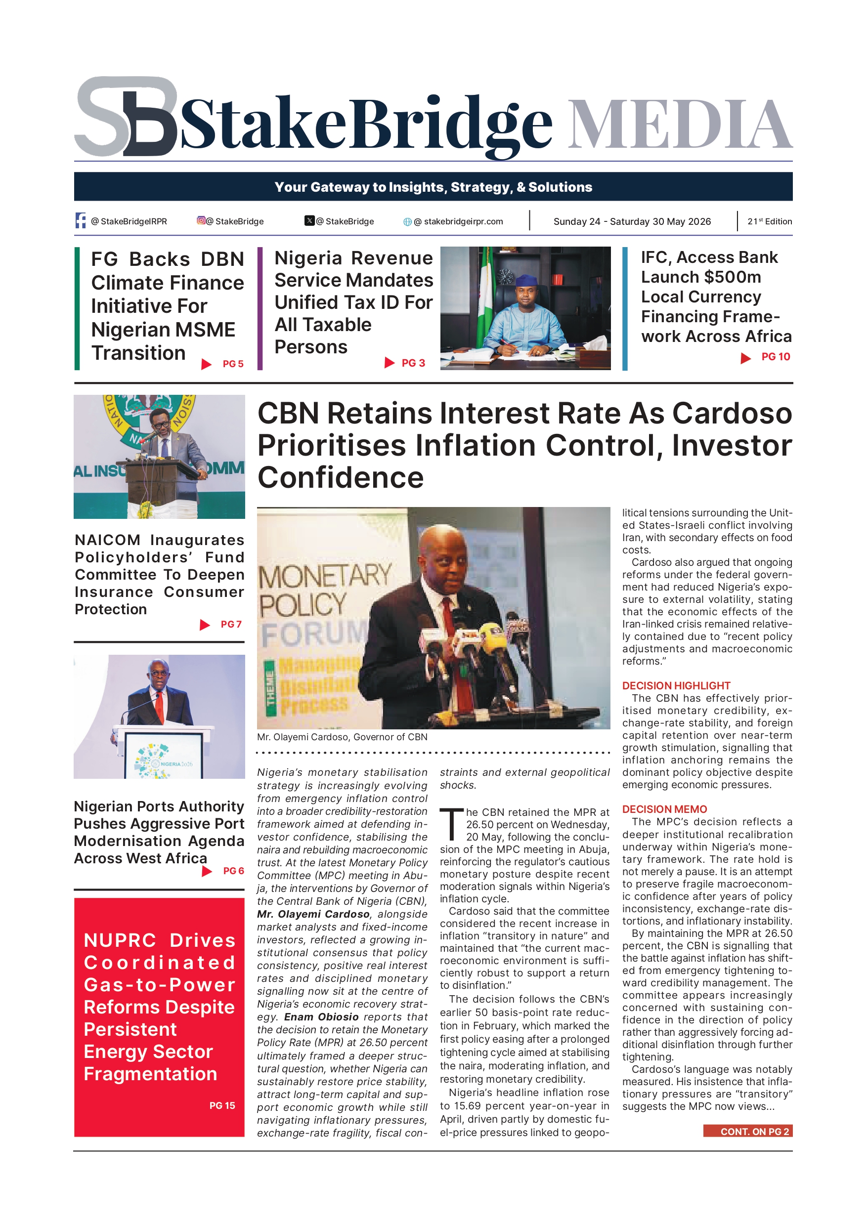 StakeBridge Media 21st edition ePublication