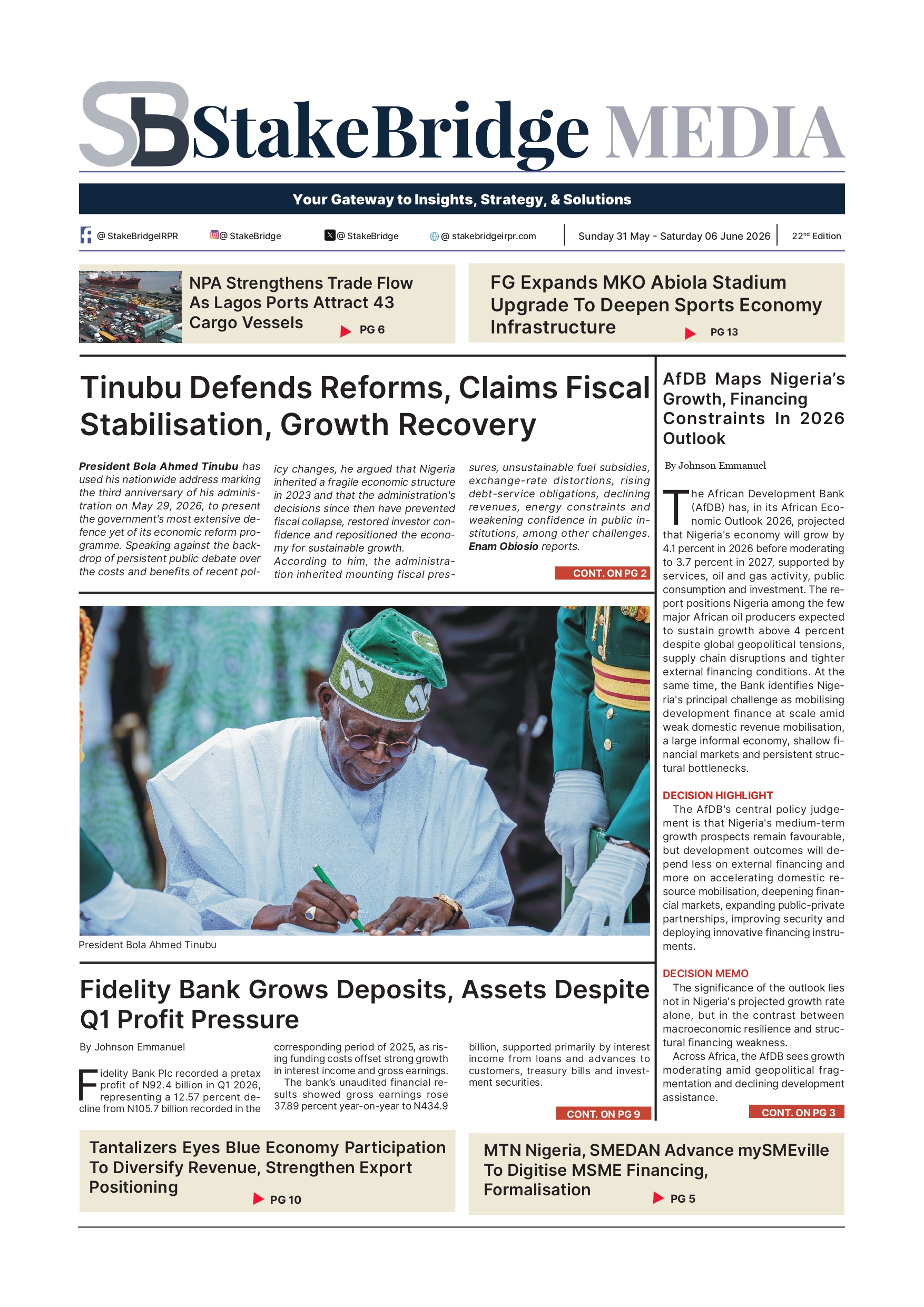 StakeBridge Media epublication 22nd Edition