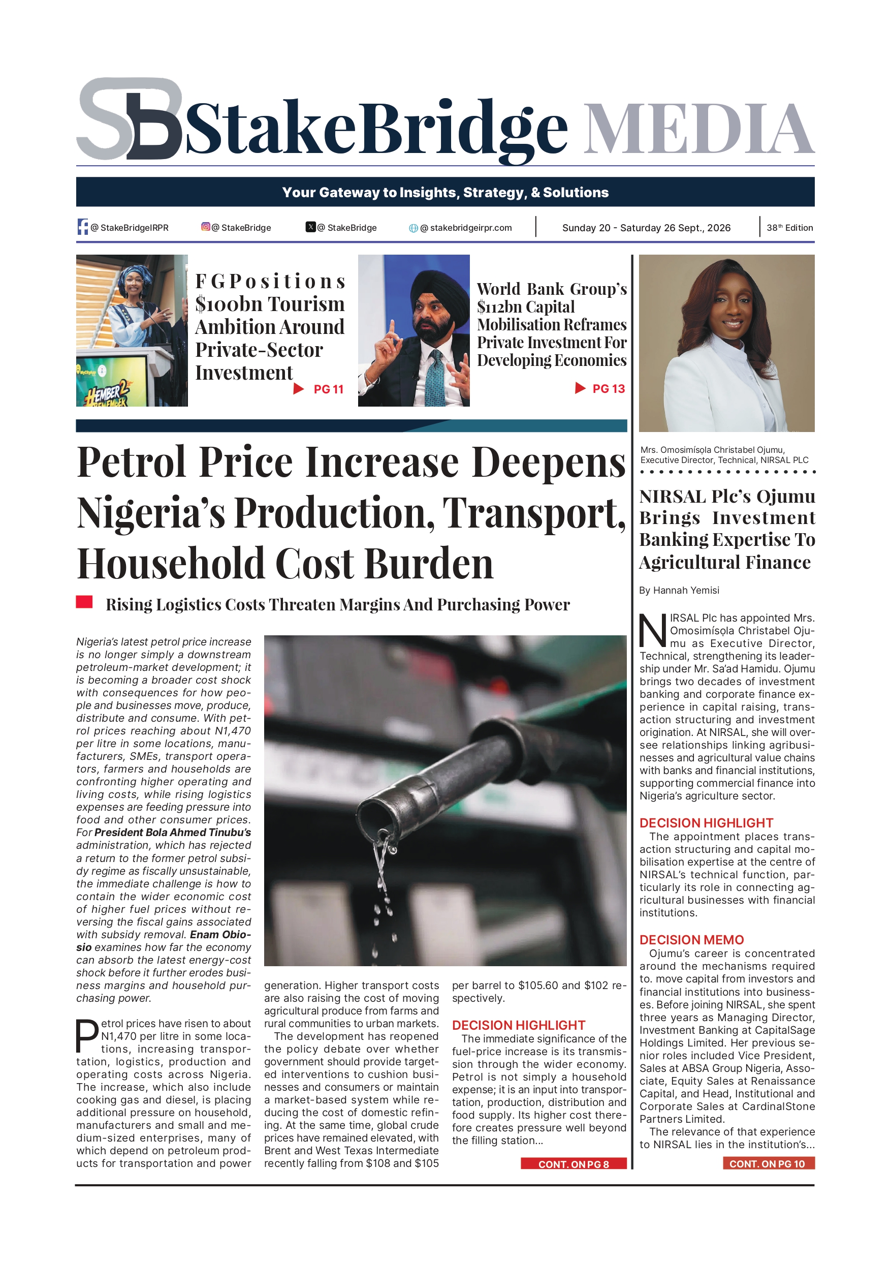 StakeBridge Media Edition 038 | Nigeria’s Fiscal, Monetary & Infrastructure Insights
